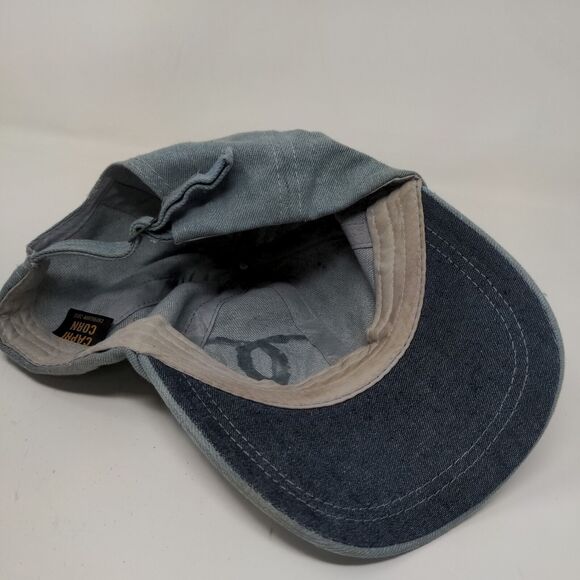 Capri Corn Women's Slideback Hat Blue Adjustable Rhinestones Shiny Accents - Picture 9 of 11